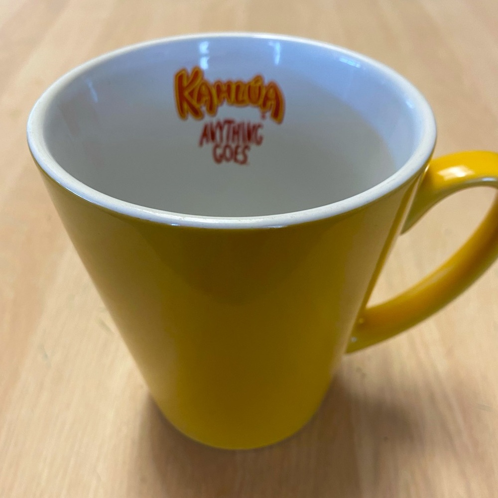 Vintage (‘99) Kahlúa “Anything Goes” Yellow Coffee Mug